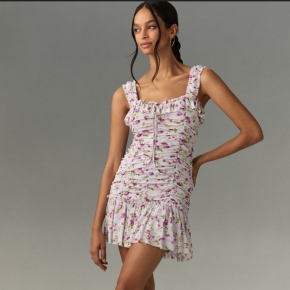 Anthropologie Dresses & Skirts - NWT Anthropologie Sleeveless Square-neck Ruched Mini Dress
Size XL